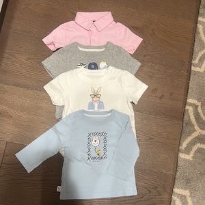 4 T shirts from Janie & Jack 6-12 months